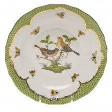 Rothschild Bird Green Border Dessert Plate | Motif # 9
