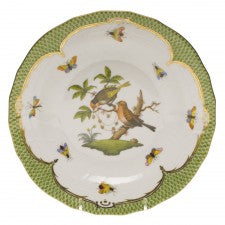 Rothschild Bird Green Border Dessert Plate | Motif # 10