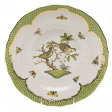 Rothschild Bird Green Border Dessert Plate | Motif # 11