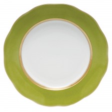 Silk Ribbon Dessert Plate | Olive