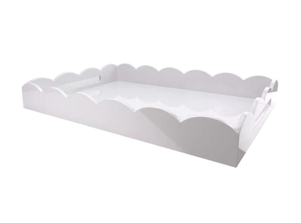 Scalloped Tray | White