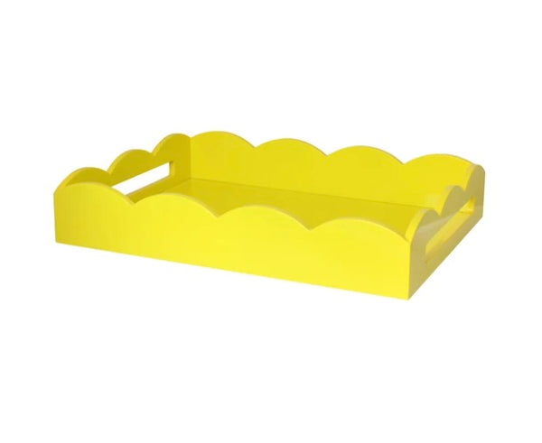 Scalloped Tray | Yellow 17"x13"