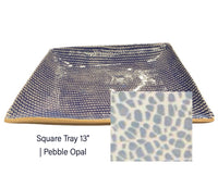 13" Square Tray | Pebble Opal