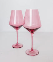 Wine Goblet Pair | Rose