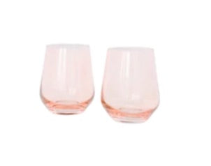 Stemless Wine (Pair) | Blush Pink