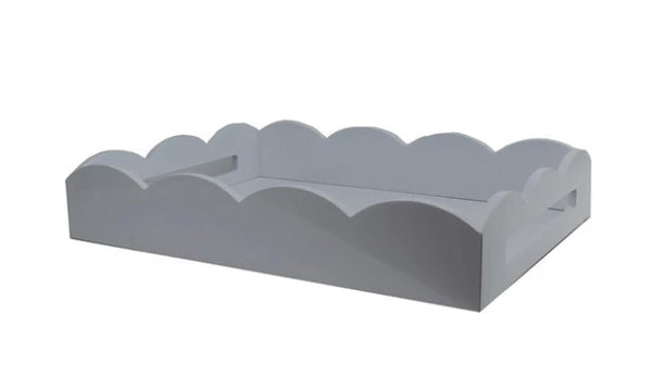 Scalloped Tray | Chiffon Grey