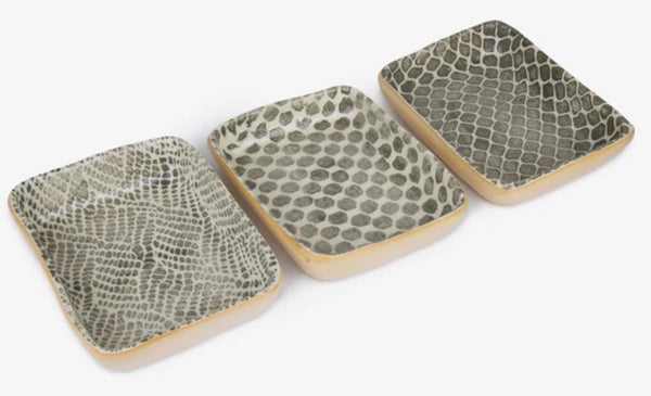 Tasting Rect Dip Bowl  | Assorted Charcoal
