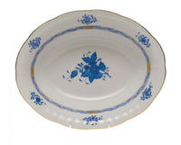 Chinese Bouquet Oval Vegetable Bowl | Blue