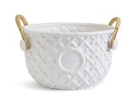 Hampton Bamboo Party Bucket | White