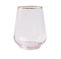 Rainbow Stemless Wine Glass | Pink