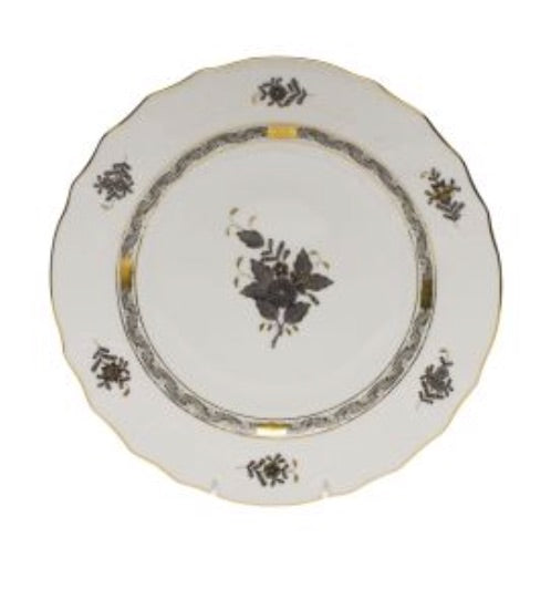 Chinese Bouquet Dinner Plate | Black