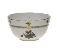 Chinese Bouquet Round Bowl | Black