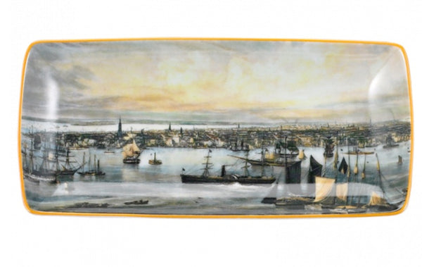 Maps New York Harbor Rect Tray | Small