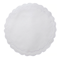 Linho Scalloped Placemat Setof 4 | White