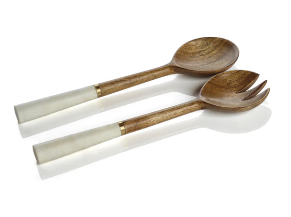 Mango Wood Salad Server Set