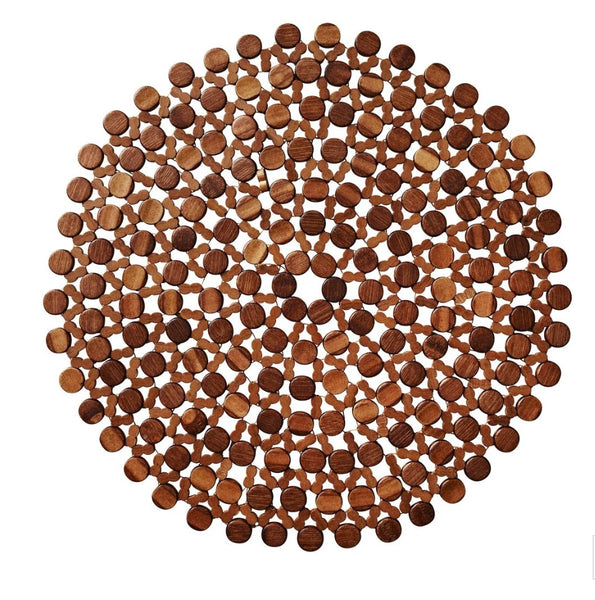 Round Bamboo Placemat | Brown