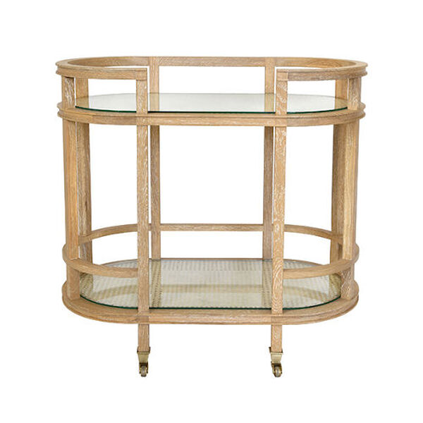 Oval Bar Cart | Natural Cane