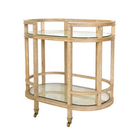 Oval Bar Cart | Natural Cane