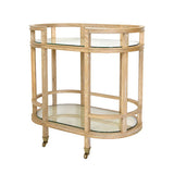 Oval Bar Cart | Natural Cane