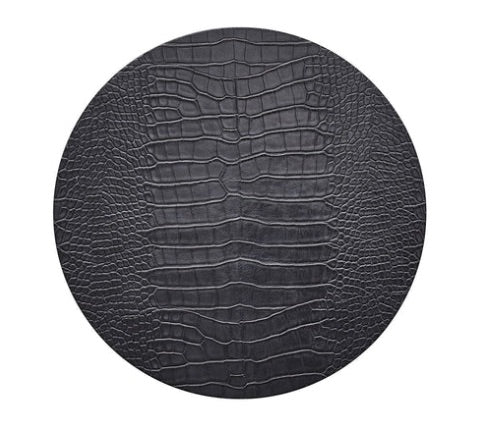 Croco Placemat | Charcoal