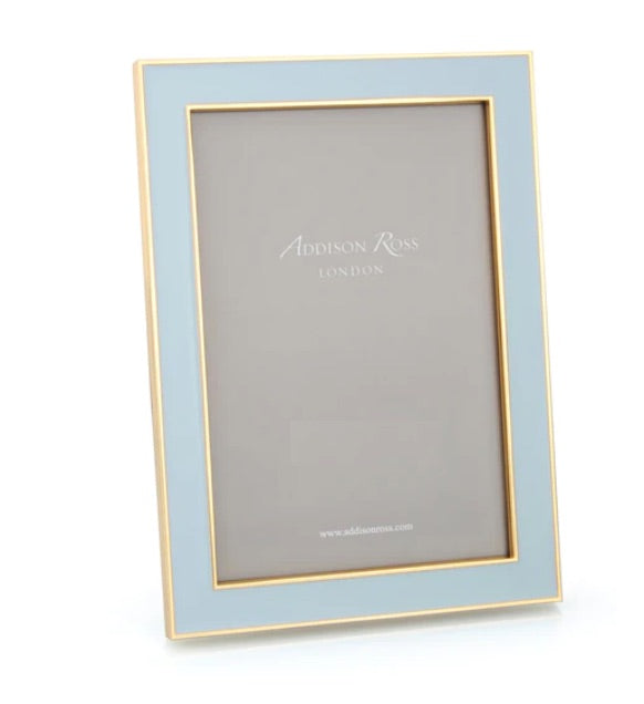 Enamel and Gold Frame 5x7 | Powder Blue