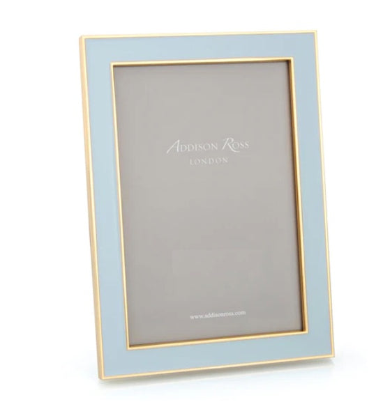 Enamel and Gold Frame 5x7 | Powder Blue