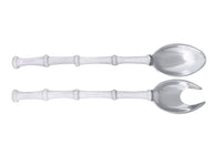 Bamboo Salad Servers - White