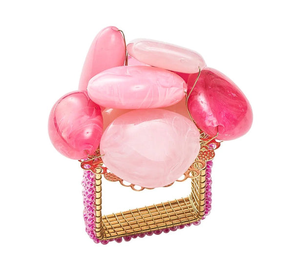 Sea Stone Napkin Ring | Pink