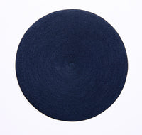 Linen Braid 15" Round Placemat | Navy