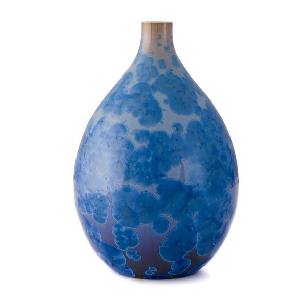 Crystalline Cobalt Teardrop Vase | M