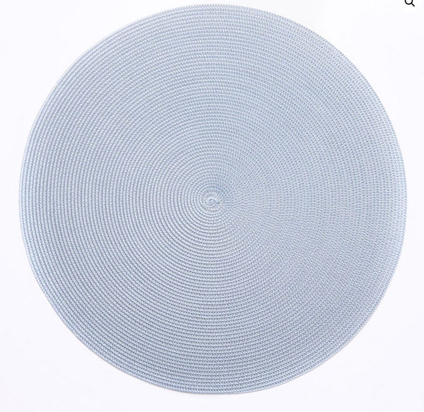 Silver 2Tone 15" Round | Silver French Blue