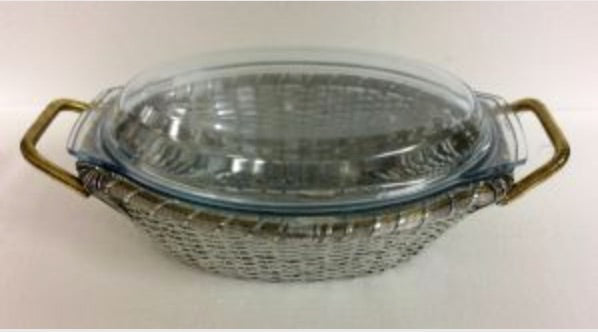 Woven Aluminum Oval Pyrex Baker