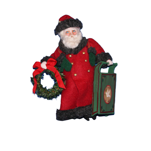 Santa W/Green Sled