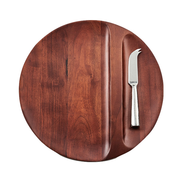 Sierra Divided Wood Tray w/Knife