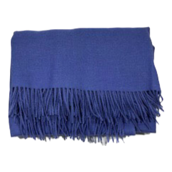 Baby Alpaca Throw w/ Fringe | Perriwinkle