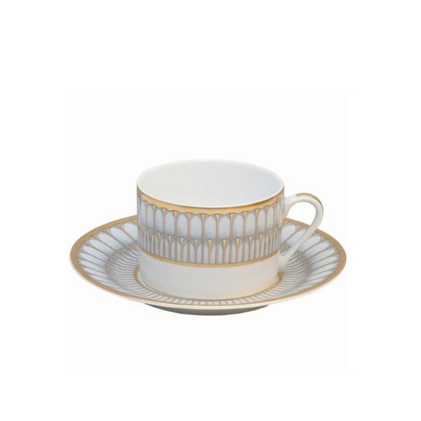 Arcades Tea Saucer | Grey & Gold