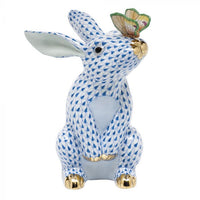 Fish Scale Bunny with Butterfly | Blue