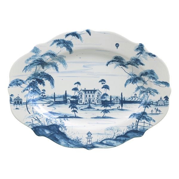 Country Estate Delft Blue Serving Platter