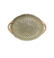 Small Oval Handled Tray | Dot Citrus