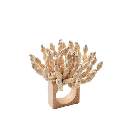 Reed Napkin Ring | Natural/White