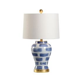 Blue & White Brick Lamp