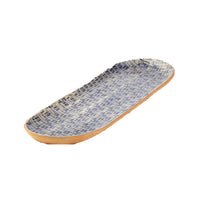 Large Canape Tray | Rattan Cobalt