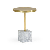 Brass and Marble Drinks Table