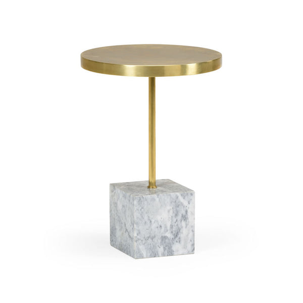 Brass and Marble Drinks Table