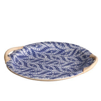 Round Tray w/ Handles | Paisley Cobalt