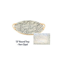 Round Tray W/Handles | Fern Opal