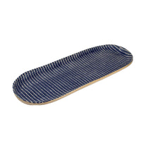 Large Canape Tray | Cobalt Strata