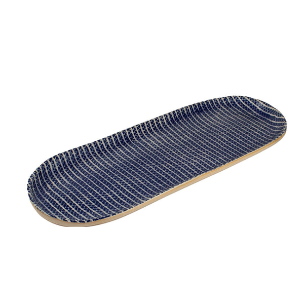 Large Canape Tray | Cobalt Strata