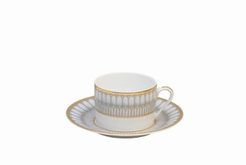 Arcades Tea Cup | Grey & Gold