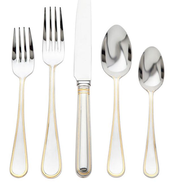 Ascot Gold 5 Piece Place Setting